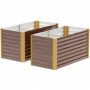 Odlingslåda 2-pack Metall Extra Djup 120 x 60 x 60 cm Brun