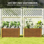 Odlingslåda 2-pack Metall Extra Djup 120 x 60 x 60 cm Brun