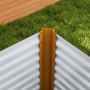 Odlingslåda 2-pack Metall Extra Djup 120 x 60 x 60 cm Brun