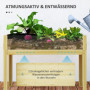 Upphöjd Odlingslåda med Transparent sido Panel och Dräneringssystem