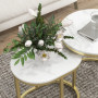 Satsbord 2st Marmor Stil / Soffbord Set Ø50 x 50,5H cm