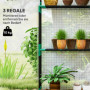 Mini Växthus med Hyllor Roll-up Dörr 143 x 74 x 190 cm, Vit