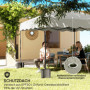 Paviljong 3 x 3 m - Pop-up Partytält med Väska krämvit