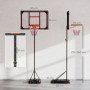 Höjdjusterbar Fristående Basketkorg för Barn 210-260 cm Röd