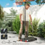 Höjdjusterbar Fristående Basketkorg för Barn 210-260 cm Röd