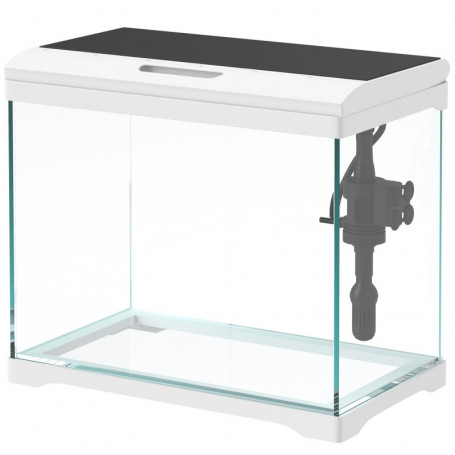 Akvarium 17 L med Filter LED-belysning, vattenpump 35 x 21 x 31 cm