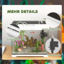 Akvarium 17 L med Filter LED-belysning, vattenpump 35 x 21 x 31 cm