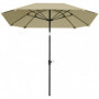 Justerbart Parasoll 2,33 x 2,33 m – Solskydd med Handvev och Ventilation
