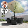 Justerbart Parasoll 2,33 x 2,33 m – Solskydd med Handvev och Ventilation