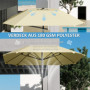 Justerbart Parasoll 2,33 x 2,33 m – Solskydd med Handvev och Ventilation
