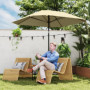 Justerbart Parasoll 2,33 x 2,33 m – Solskydd med Handvev och Ventilation