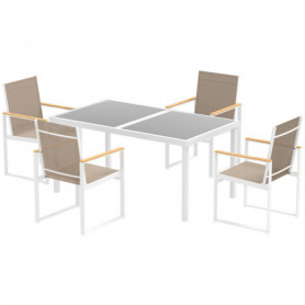 Ute Mattgrupp Ett bord och 4 Stolar Metallram