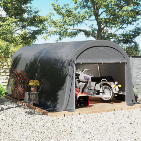 Trädgårdsbod - Pop-up Garage - Verktygstält 300 x 600 x 230 cm, mörkgrå