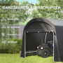 Trädgårdsbod - Pop-up Garage - Verktygstält 300 x 600 x 230 cm, mörkgrå