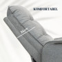 Ståhjälp Massagefåtölj med Fjärrkontroll Grå Linne