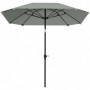Justerbart Parasoll 2,33 x 2,33 m – Solskydd med Handvev och Ventilation