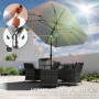 Justerbart Parasoll 2,33 x 2,33 m – Solskydd med Handvev och Ventilation