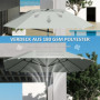 Justerbart Parasoll 2,33 x 2,33 m – Solskydd med Handvev och Ventilation