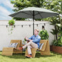 Justerbart Parasoll 2,33 x 2,33 m – Solskydd med Handvev och Ventilation