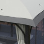 Paviljong Lyx 3,3 x 4 m med Nätgardiner Metallram Ljusgrå