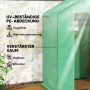 Mini Växthus med Hyllor Roll-up Dörr 143 x 74 x 190 cm, Grön