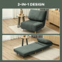 2-i-1 Bäddsoffa Fåtölj Manchester Grön 193 x 82 cm
