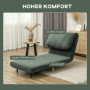 2-i-1 Bäddsoffa Fåtölj Manchester Grön 193 x 82 cm
