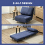 2-i-1 Bäddsoffa Fåtölj Manchester Blå 193 x 82 cm