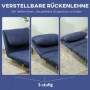 2-i-1 Bäddsoffa Fåtölj Manchester Blå 193 x 82 cm