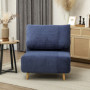 2-i-1 Bäddsoffa Fåtölj Manchester Blå 193 x 82 cm
