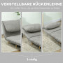 2-i-1 Bäddsoffa Fåtölj Manchester Grå 193 x 82 cm