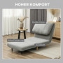 2-i-1 Bäddsoffa Fåtölj Manchester Grå 193 x 82 cm