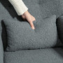 Gungstol Teddy Fleece Grå Högrygg - upp till 120 kg