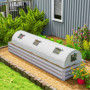 Mini Tunnel Växthus med Nätfönster 300 x 80 x 45 cm, vit