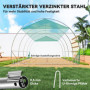 Tunnel Växthus 4 x 3 x 2 m med Solskyddsnät stålram, grön