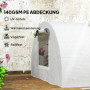 Mini Tunnel Växthus med Nätfönster 200 x 80 x 45 cm, vit