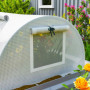 Mini Tunnel Växthus med Nätfönster 200 x 80 x 45 cm, vit