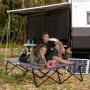 Campingsäng för 2 Personer 193 x 125 x 40 cm, grå