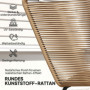 Solstol i Rotting, S-formad med Metallram Brun