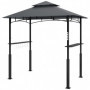 Grill Paviljong med Hyllor Flamskyddad 243 x 148 x 248 cm, Grå