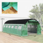 Tunnel Växthus 6 x 3 x 2 m med Solskyddsnät stålram, grön