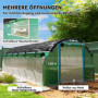 Tunnel Växthus 6 x 3 x 2 m med Solskyddsnät stålram, grön