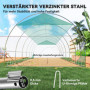 Tunnel Växthus 6 x 3 x 2 m med Solskyddsnät stålram, grön