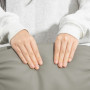 Avslappningsfåtölj med Massage och Pall Roterbar Läder Beige