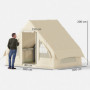 Uppblåsbart Campingtält Nätfönster Vattentätt - Beige