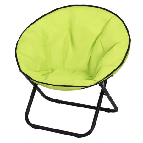 Campingstol Hopfällbar Rund Med Vadderad Sits Metallram 120 Kg Gul ...