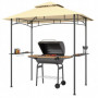 Grill Paviljong Flamskyddad med LED Beige 240 x 150 x 258 cm