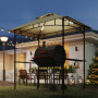 Grill Paviljong Flamskyddad med LED Beige 240 x 150 x 258 cm