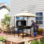 Grill Paviljong Flamskyddad med LED Beige 240 x 150 x 258 cm