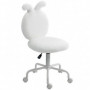 Skrivbordsstol med Kaninöron, Teddy Fleece Vit